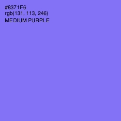 #8371F6 - Medium Purple Color Image